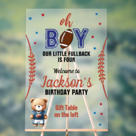 Oh Boy Football Thema Geburtstag Acrylschild