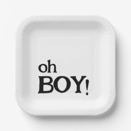 Oh Boy Fun Minimalistische Babydusche Pappteller