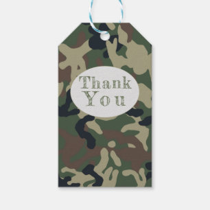 Oh Boy Green Camo Baby Dusche Danke Geschenkanhänger