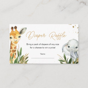 Oh Boy Greenery Safari Baby Dusche Winzer Windeln  Begleitkarte