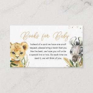 Oh Boy Greenery Safari Baby Shower Books for Baby Begleitkarte
