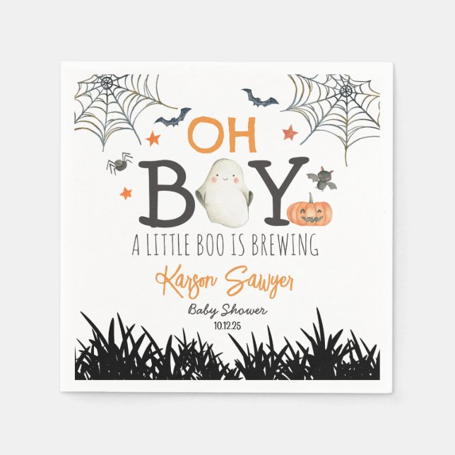 Oh Boy Halloween Napkins Serviette (Vorderseite)