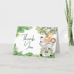 Oh Boy Jungle Safari Baby Dusche Dankeskarte