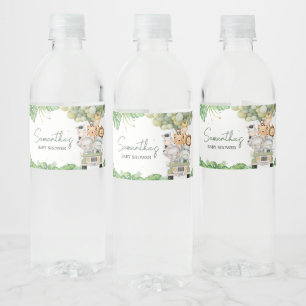 Oh Boy Jungle Safari Baby Dusche Wasserflaschenetikett