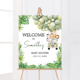 Oh Boy Jungle Safari Baby Dusche Willkommen Poster