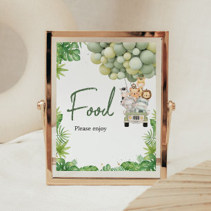 Oh Boy Jungle Safari Baby Shower Essen Schild