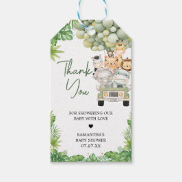 Oh Boy Jungle Safari Baby Shower Fevor Tags Geschenkanhänger