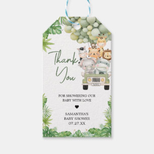Oh Boy Jungle Safari Baby Shower Fevor Tags Geschenkanhänger