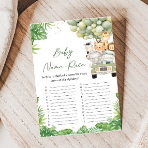 Oh Boy Jungle Safari Dusche Baby Name Rate Spiel