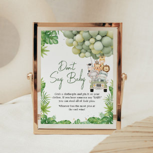 Oh Boy Jungle Safari Dusche Sag Nicht Baby Schild