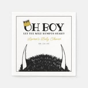 Oh Boy   Lass der Wild Rumpus Start Baby Shower Serviette