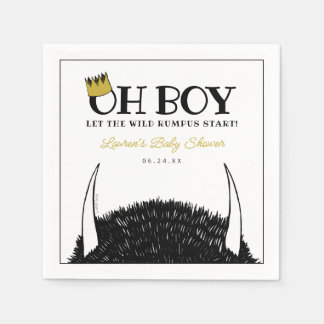Oh Boy | Lass der Wild Rumpus Start Baby Shower Serviette