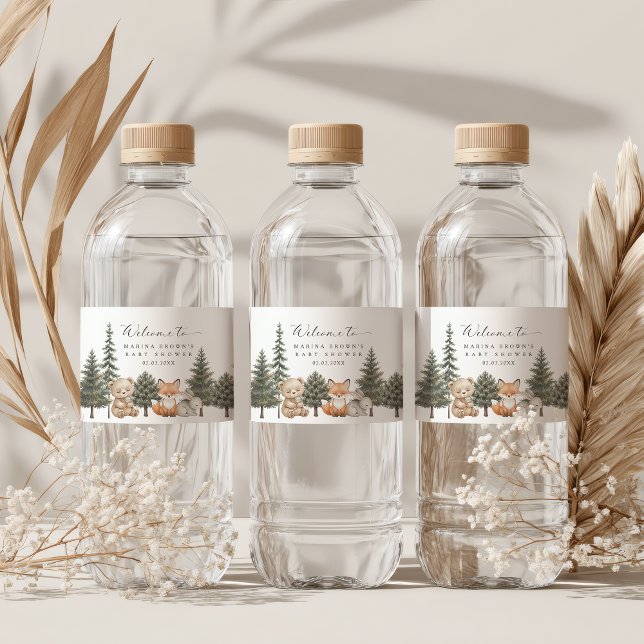 Oh boy let the adventure begin bottle sticker wasserflaschenetikett (oh boy let the adventure begin water bottle label woodland adventure water bottle wrapper)