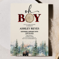 Oh Boy Lumberjack Wald Bear Baby Dusche