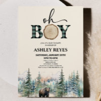 Oh Boy Lumberjack Wald Bear Baby Dusche