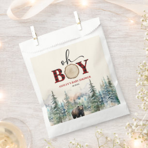 Oh Boy Lumberjack Wald Bear Baby Dusche Geschenktütchen