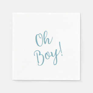 Oh Boy Modern Niedlich Blue Boy Baby Dusche Serviette