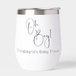 Oh Boy Modern Script Baby Dusche