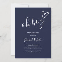 Oh Boy Navy Blau Alles in Einem Baby Shower