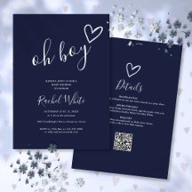 Oh Boy Navy Blau Alles in Einem Baby Shower