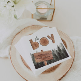 Oh Boy Pine Trees Serviette