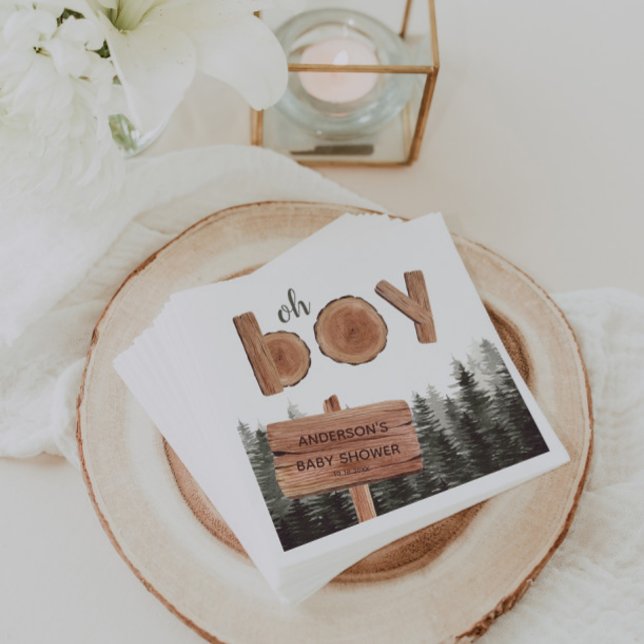 Oh Boy Pine Trees Serviette (Von Creator hochgeladen)