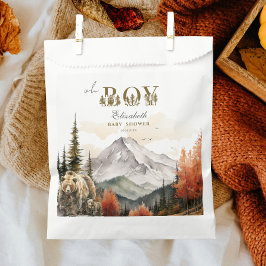 Oh Boy Rustic Woodland Bear Mountain Baby Dusche Geschenktütchen