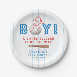 Oh Boy Sports Baseball Theme Babydusche Pappteller