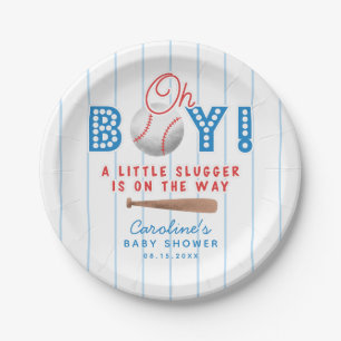 Oh Boy Sports Baseball Theme Babydusche Pappteller