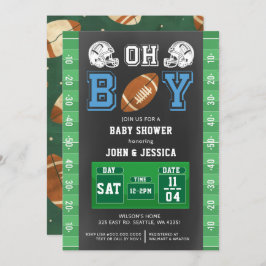 Oh Boy Super Bowl Boy Football Baby Dusche Einladung