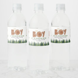 Oh Boy Woodland Babydusche Wasserflaschenetikett