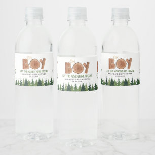 Oh Boy Woodland Babydusche Wasserflaschenetikett