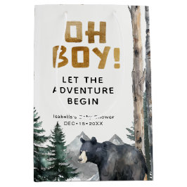 Oh Boy Woodland Bear Adventure Baby Dusche Mittlere Geschenktüte