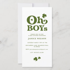 Oh Boys St. Patrick's Day Baby Shower Einladung