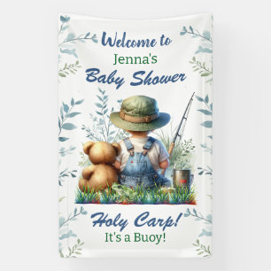 Oh Buoy, es ist ein Junge! Fischthemen-Baby-Party Banner