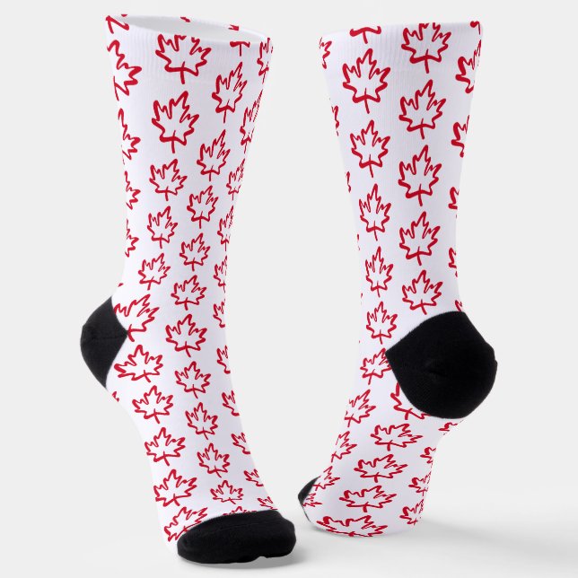 Oh Canada! Proud Canadian Red Maple Leaf Modern Socken (Gewinkelt)