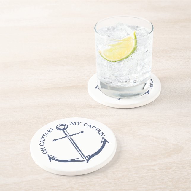 Oh Captain Getränkeuntersetzer (Seite)