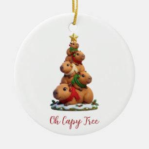 Oh Capy Baum Capybara Weihnachtsbaum Stapel Keramik Ornament