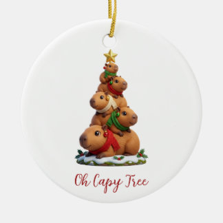 Oh Capy Baum Capybara Weihnachtsbaum Stapel Keramik Ornament