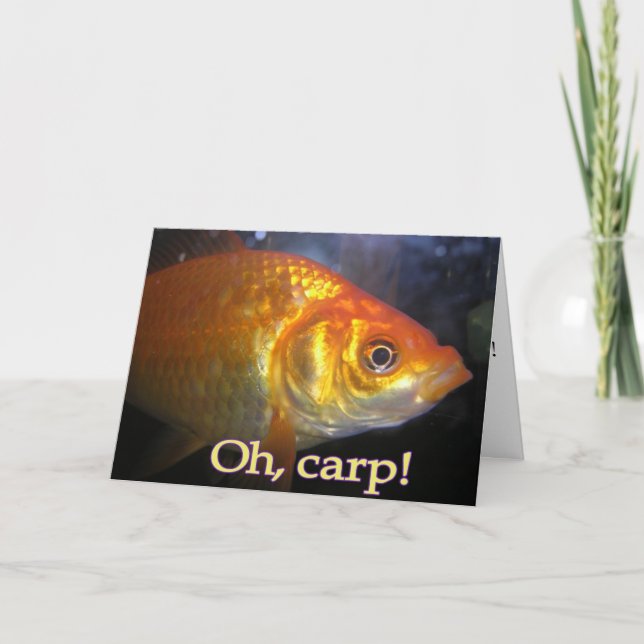 Oh, Carp! Belated Birthday Karte (Vorderseite)