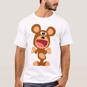 "Oh…" Cartoon-Bären zuckend, scherzt T - Shirt