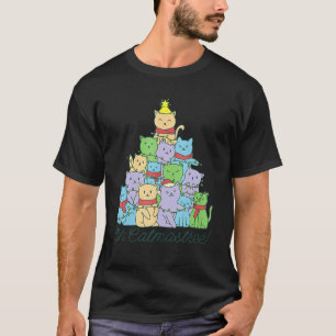 Oh Catmastree Weihnachtskatmen Weihnachtsbaumkatze T-Shirt