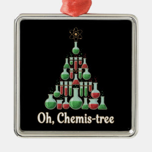 Oh Chemie-Baum Lustige Wissenschaft Chemie Weihnac Ornament Aus Metall