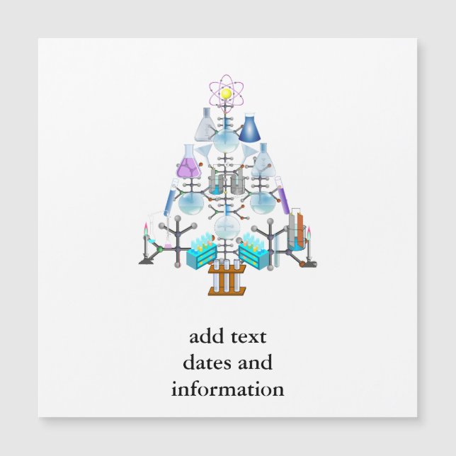 Oh Chemie, Oh Christbaum Magnetkarte (Vorderseite)