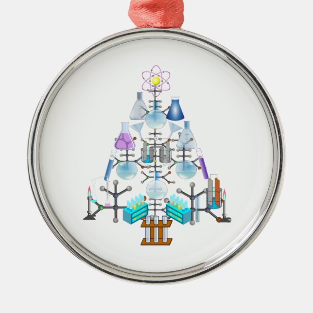 Oh Chemie, Oh Christbaum Ornament Aus Metall (Vorne)