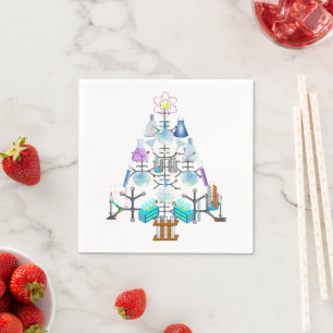 Oh Chemie, Oh Christbaum Weihnachten Serviette