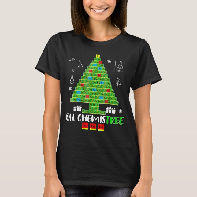 Oh Chemiker-Baum-Weihnachtshässliche T-Shirt (Vorderseite)