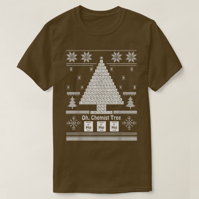 Oh Chemist Tree Chemistree Chemie Science Chris T-Shirt (Design vorne)