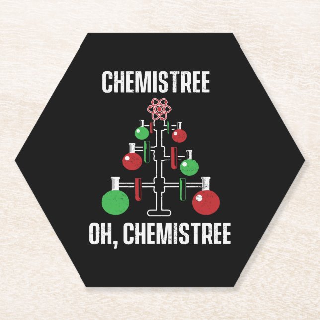 Oh Chemist Tree Chemistree Pun Science Untersetzer (Vorderseite)