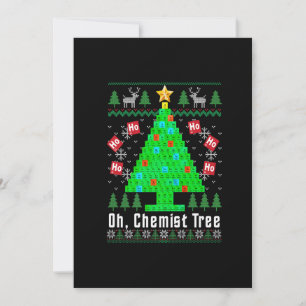 Oh Chemist Tree Merry Chemistree Chemistry Ugly Ch Feiertagskarte